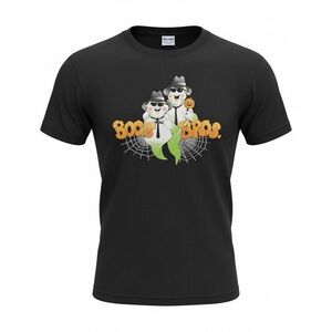 GUC Unisex Halloween Black Short Sleeve Tee Shirt - Boos Bros. - Size Large